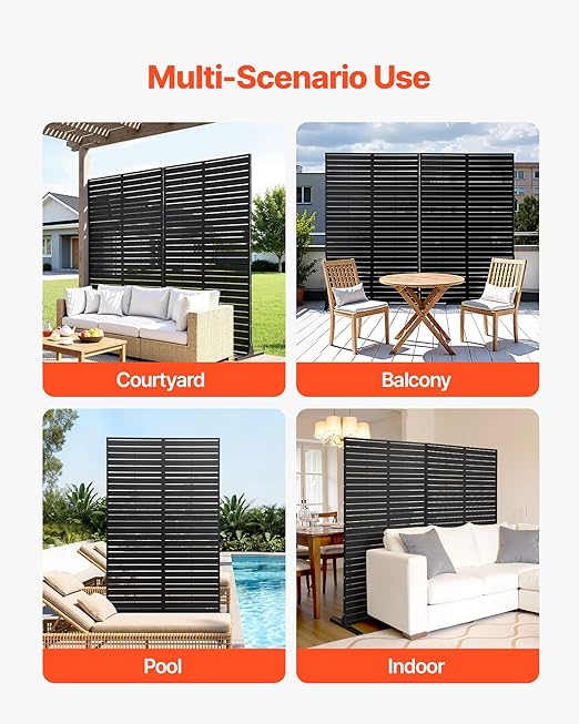VEVOR Metal Privacy Screen, Garden Divider Panel - Image 6
