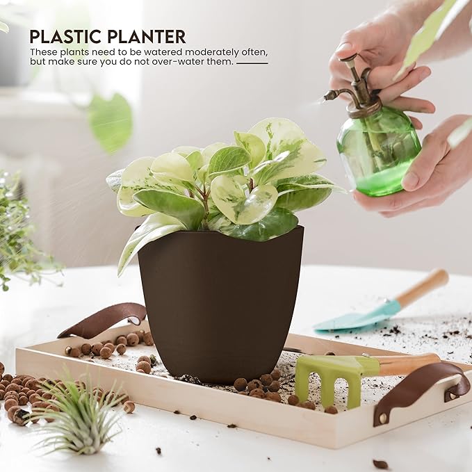 Utopia Home - Plant Pots Indoor - 7/6.6/6/5.3/4.8 Inches Garden Flower Pots - Image 4