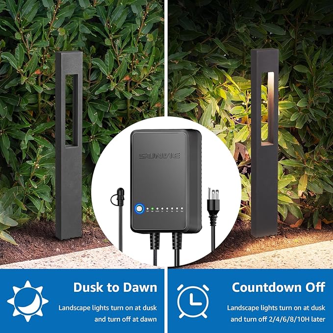 SUNVIE All-In-One LED Low Voltage Landscape Lighting Kit, 3000K Waterproof - Image 3