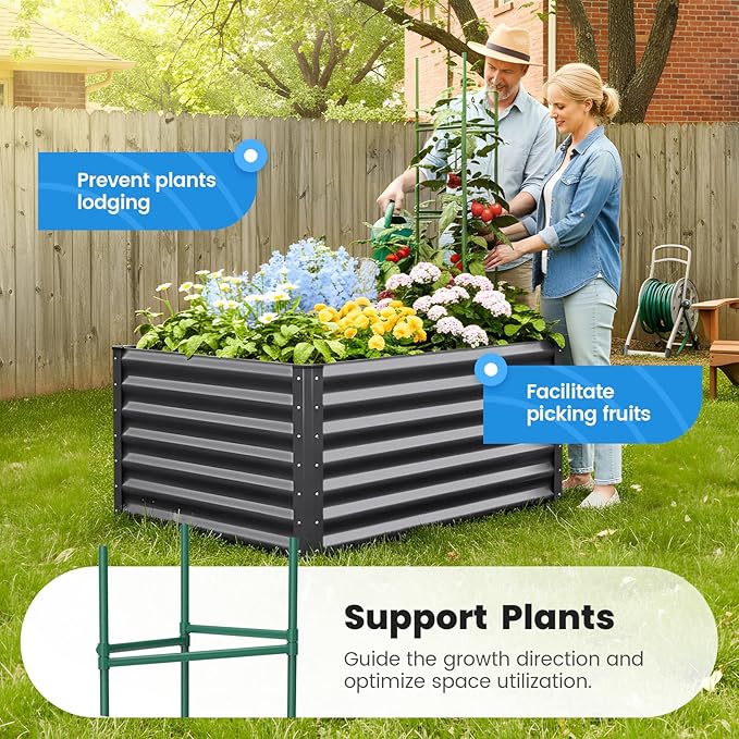 Quictent Galvanized Raised Garden Bed 4x3x2ft Tall Garden Bed Extra Height - Image 3
