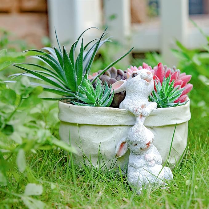 Rabbit Flower Pot Succulent Planter Garden Pots, Easter Decorative Flower Pot - Image 7