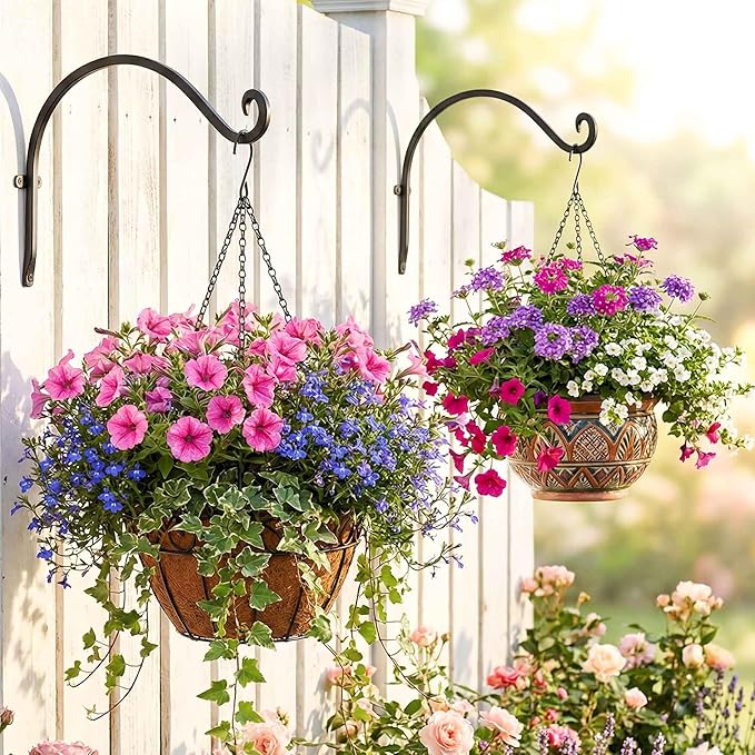 Qiang Ni Outdoor Bird Feeder Hanger Hooks: 12-Inch 50Lbs Wall Hanging Plant - Image 6