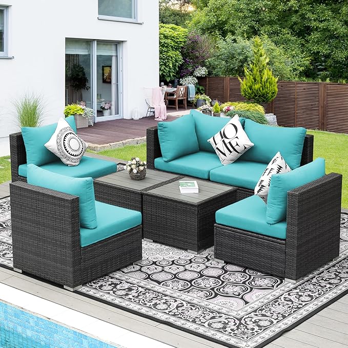 NICESOUL 7 Piece XL Large Modern Outdoor Furniture Sofa Set, 29.3'' High Back - Image 2