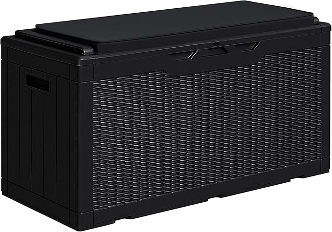 Greesum 100 Gallon Resin Deck Box Large Outdoor Storage by BuynowfromGreesum