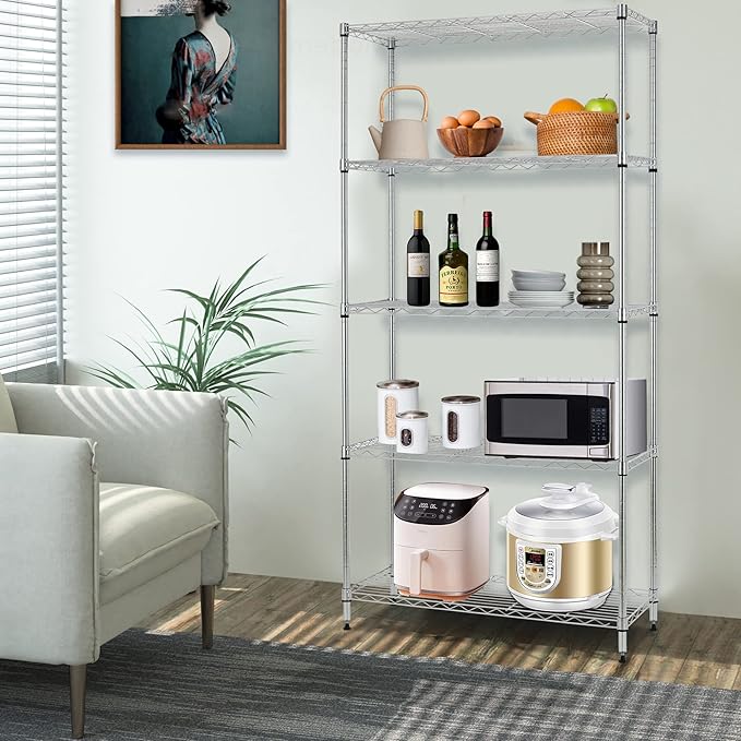 BestOffice | 5-Tier Wire Storage Shelves - Image 2