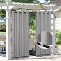 Easy-Going Linen Look Outdoor Curtains Waterproof Windproof Porch Curtains by Easy-Going