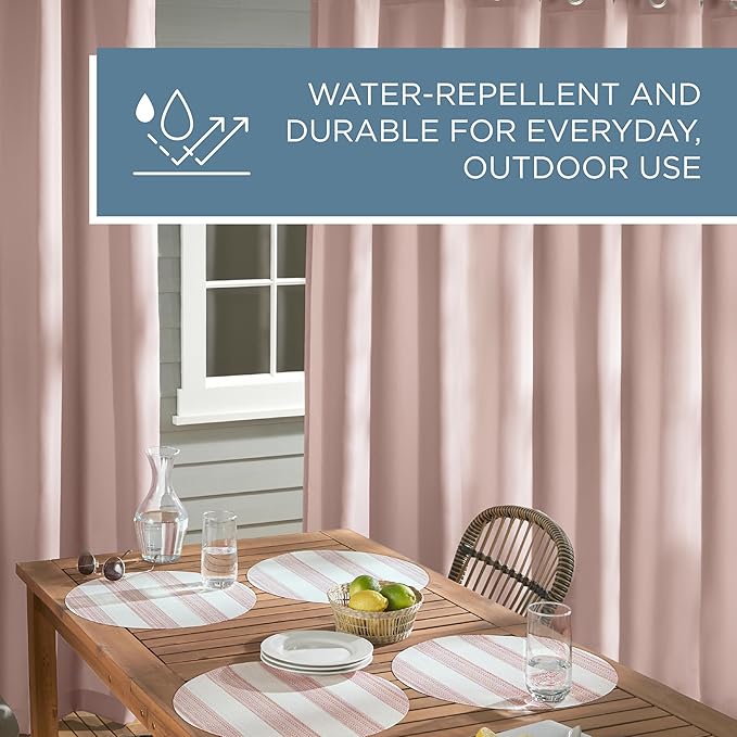 TOWN & COUNTRY BASICS Cabana Solid Heavyweight Indoor Outdoor Curtains - Image 7