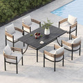 Grand patio Outdoor Dining Set, 7-Piece Patio Table and Chairs Set, Metal Woven by GrandPatio