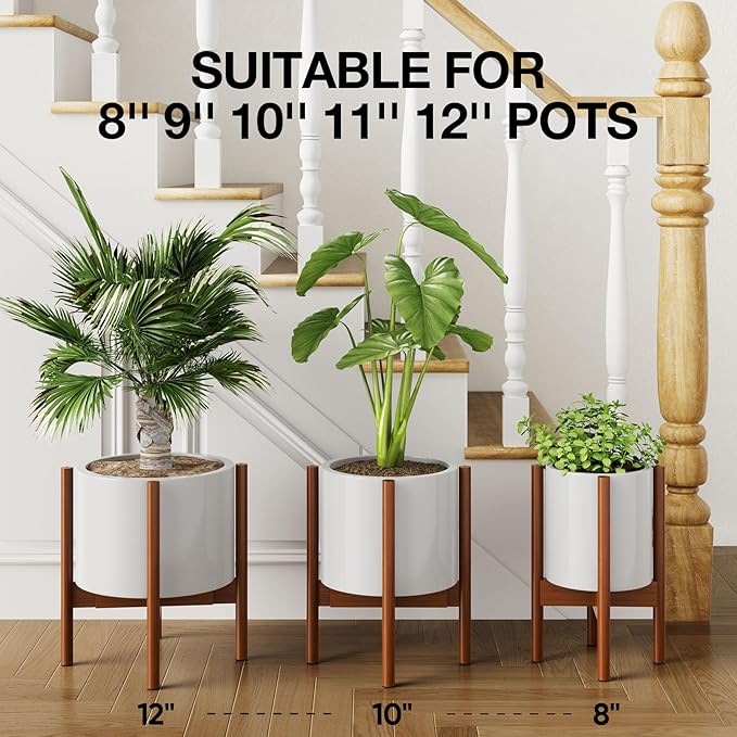 MUDEELA Plant Stand for Indoor Plants: Adjustable Width Fits 8–12 Inch Pots - Image 3