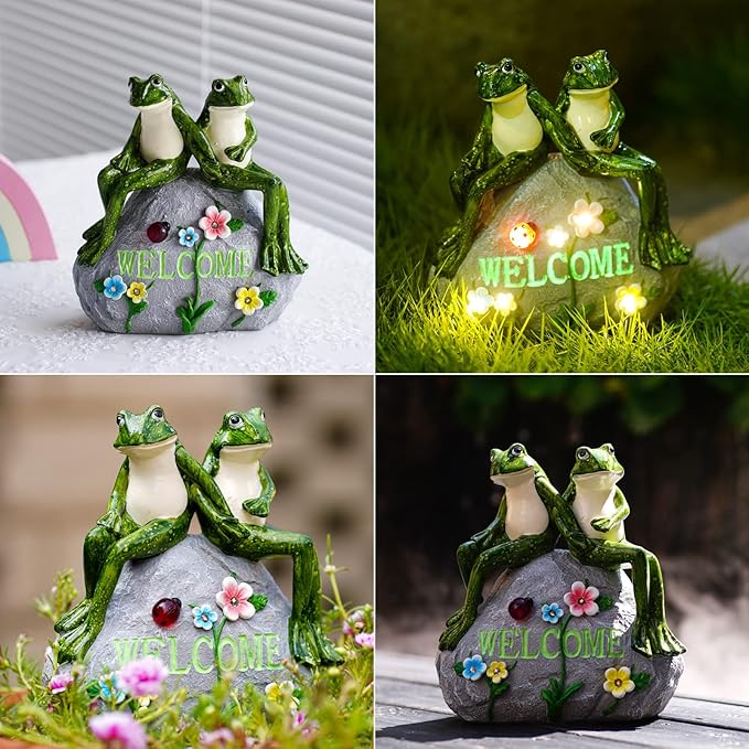 Nacome Solar Garden Outdoor Statues Frog - Image 6