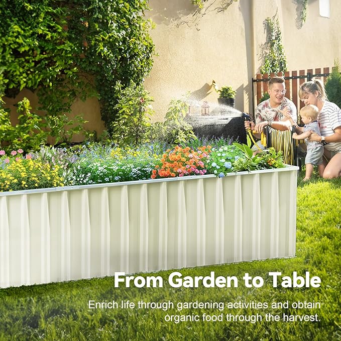 KING BIRD Raised Garden Bed 68" x 36" x 24" Heightened Galvanized Steel Metal - Image 9