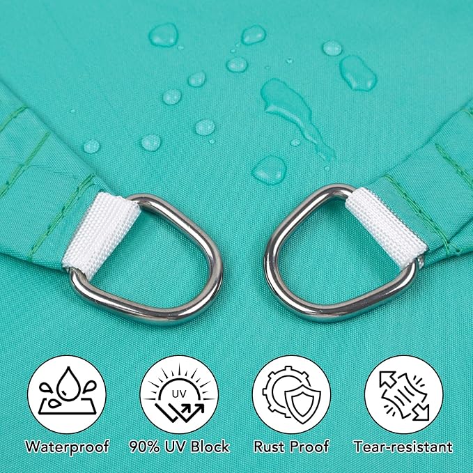 Artpuch Waterproof Sun Shade Sail, UV Resistant Rain Canopy, Curved Edges Shade - Image 2