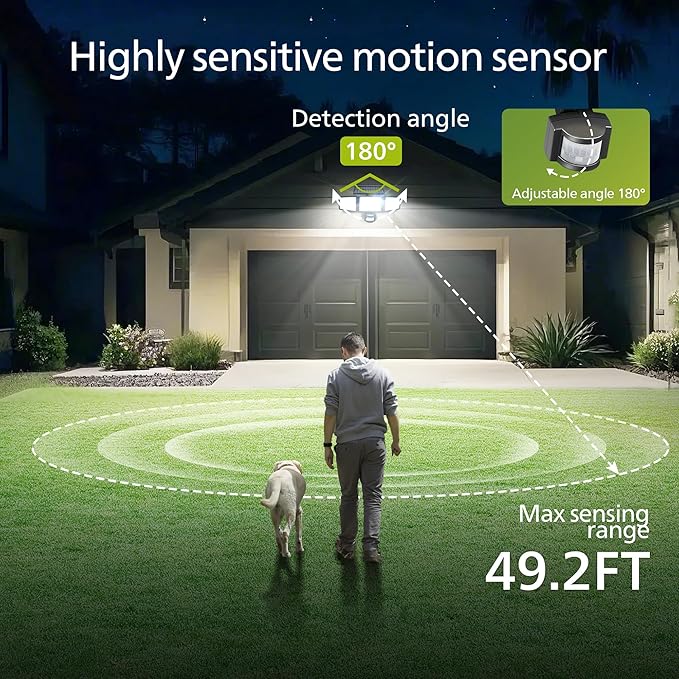 Philips Solar Security Light Outdoor 302 LED 1200lm，Solar-Powered Waterproof - Image 4