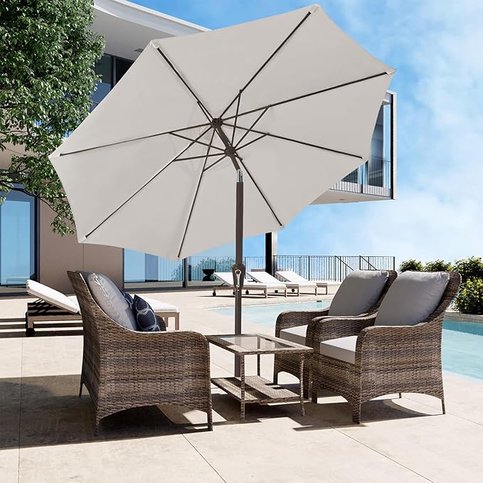 JEAREY 9FT Outdoor Patio Umbrella Outdoor Table Umbrella - Image 4