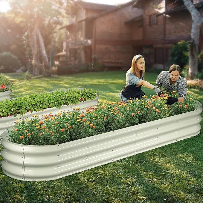 Raised Garden Bed Kit, Oval Large Metal Raised Beds - Image 6