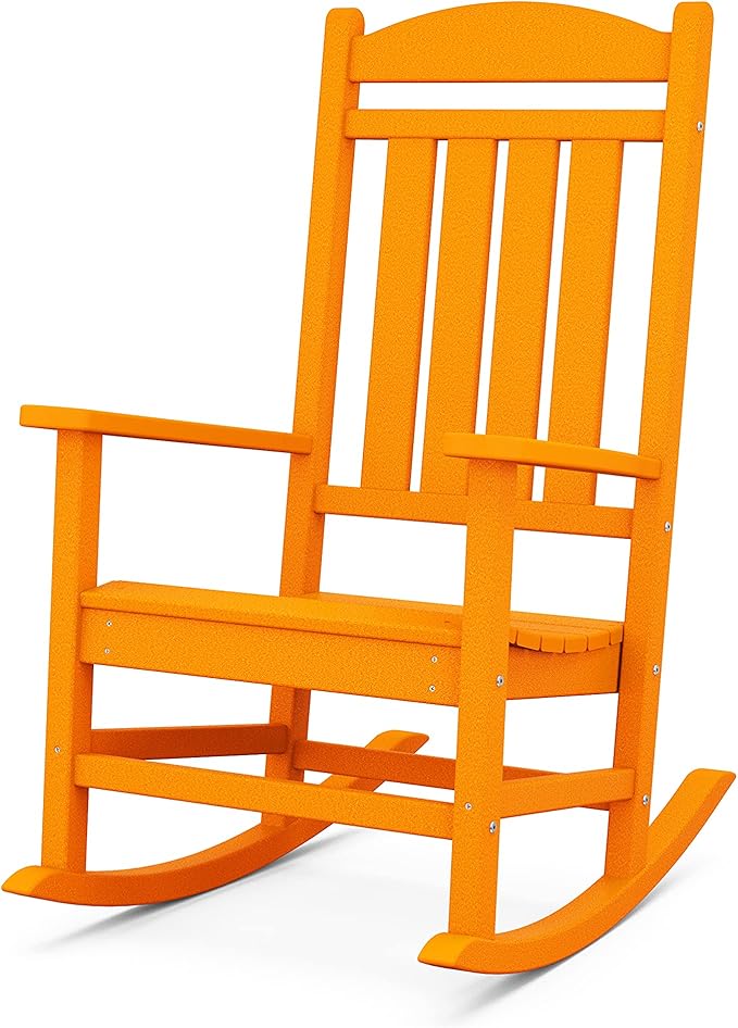 POLYWOOD Presidential Rocking Chair in Tangerine by POLYWOOD