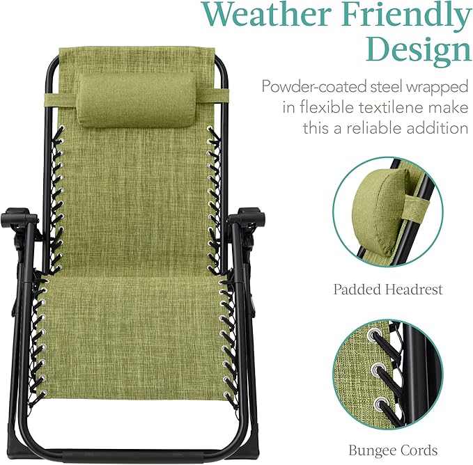 Best Choice Products Oversized Zero Gravity Chair, Folding Outdoor Patio - Image 4