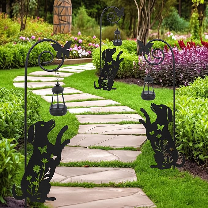 Solar Dog Lantern Garden Stakes - Image 6