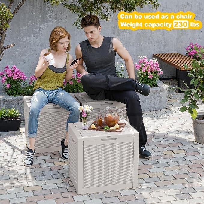 DRATO 31 Gallon Deck Box, Outdoor Storage Box - Image 4
