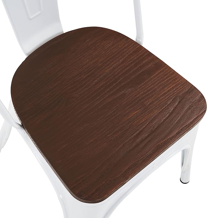 Nazhura Metal Dining Chair Farmhouse Tolix Style - Image 5