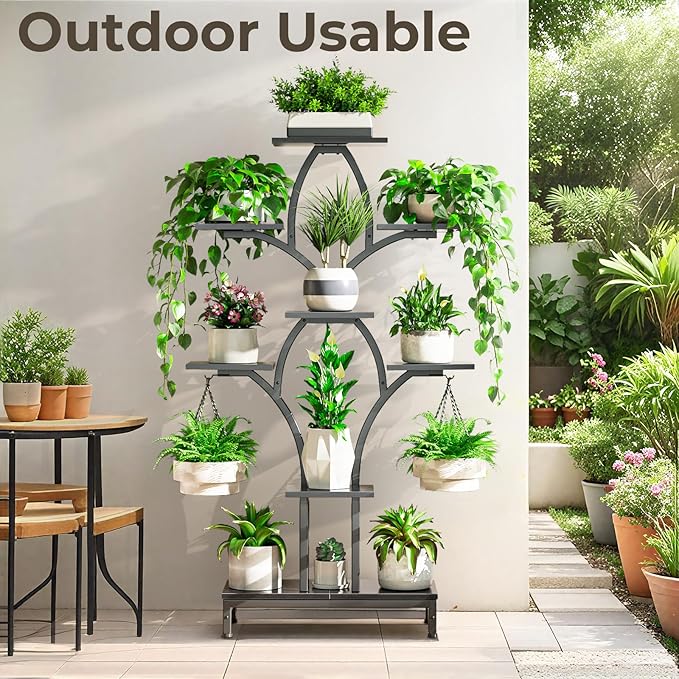 Plant Stand Indoor with 4 Grow Lights - Image 7