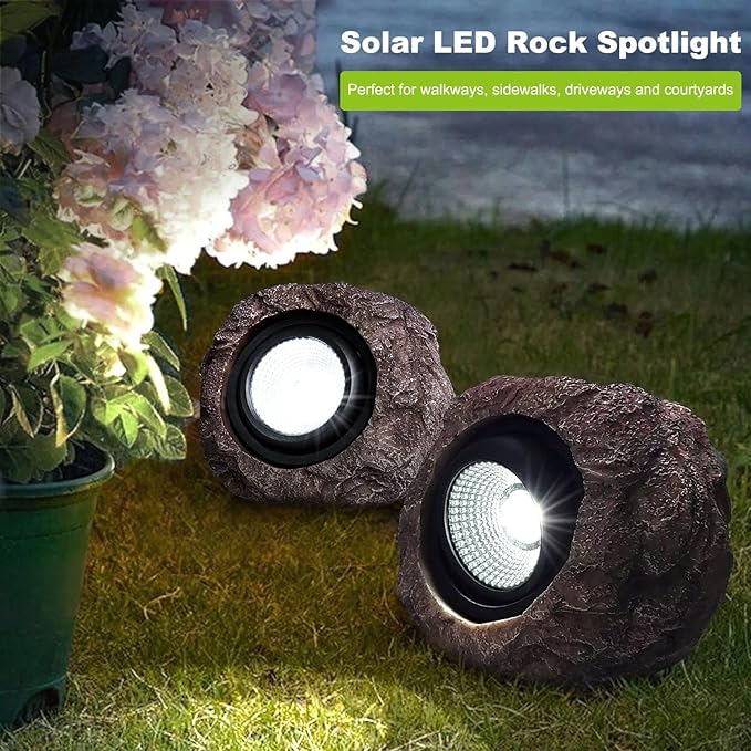 Solar Rock Lights Outdoor Garden Waterproof - Image 9