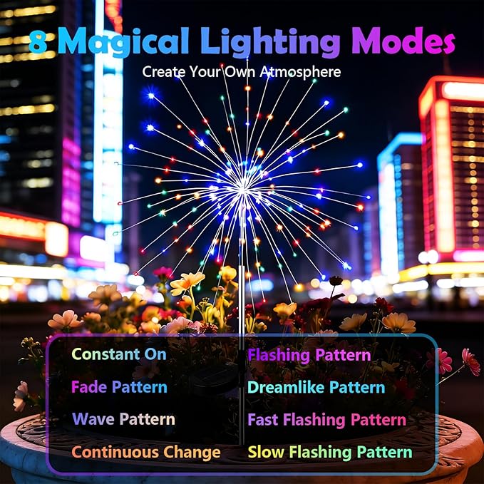 2 Pack Solar Firework Lights Outdoor - Image 3