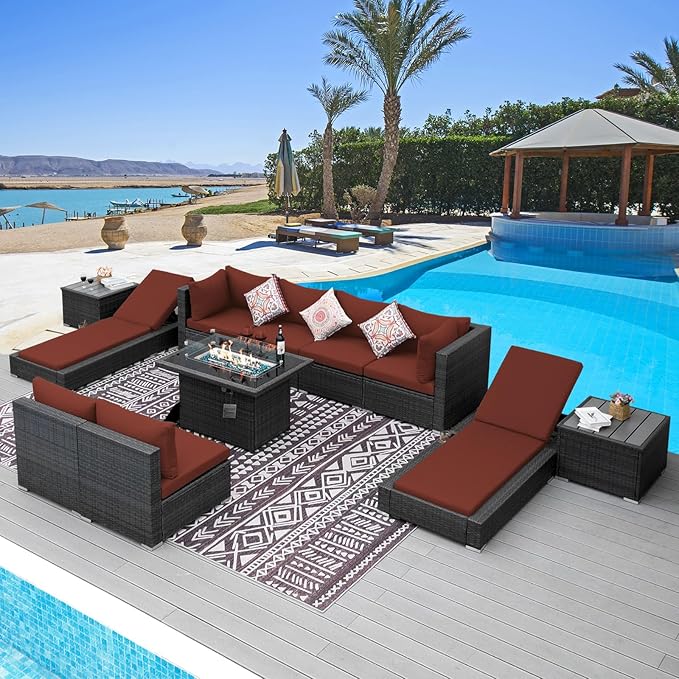 NICESOUL 11 Piece Outdoor Furniture by NICESOUL