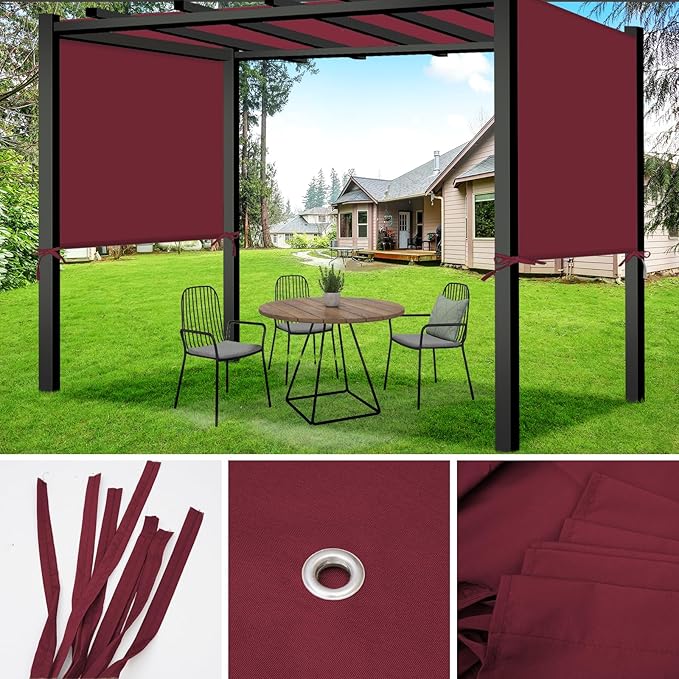 17x6.8 Ft Universal Pergola Replacement Canopy, Outdoor Canopy Shade Cover - Image 3