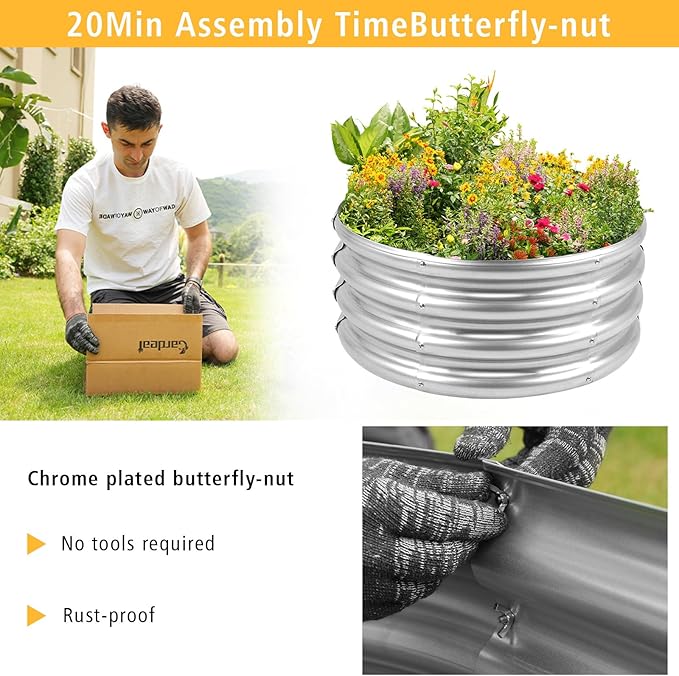 Garden Galvanized Raised Garden Bed Kit - Image 8