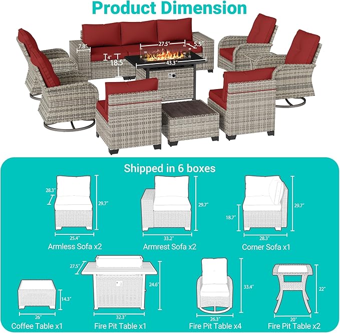 13-Piece Outdoor Patio Furniture Set - Image 2