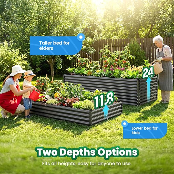 Quictent Raised Garden Bed Galvanized Raised Beds - Image 4