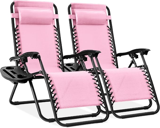 Best Choice Products Set of 2 Adjustable Steel Mesh Zero Gravity Lounge Chair by BestChoiceProducts