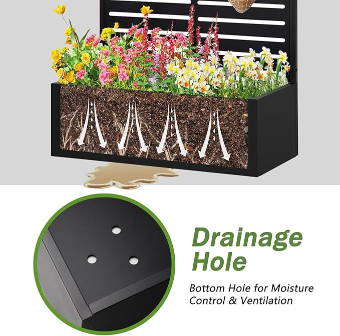 Metal Raised Garden Bed with Trellis, Planter Box - Image 7