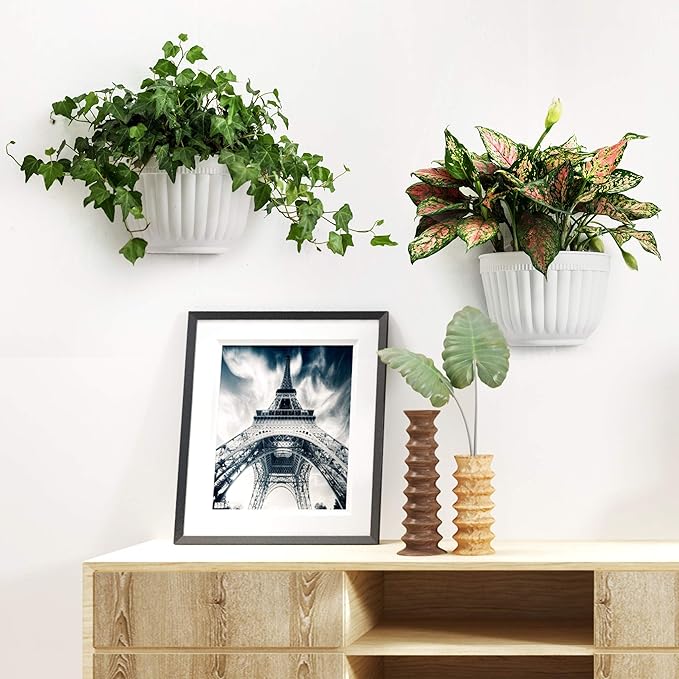 ORIMERC 6 Pcs Plastic Large Wall Plant Pots Vertical Garden Living Wall Mounted - Image 4