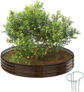Galvanized Metal Planter Round Raised Garden Bed Kit by ZFHgarden