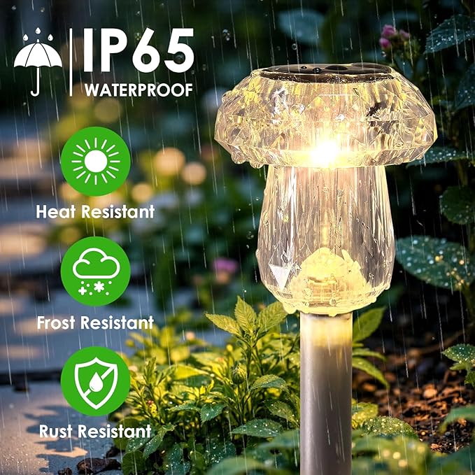Mancra Solar Pathway Lights Outdoor, 16 Pack Dusk to Dawn Solar Lights Outdoor - Image 3
