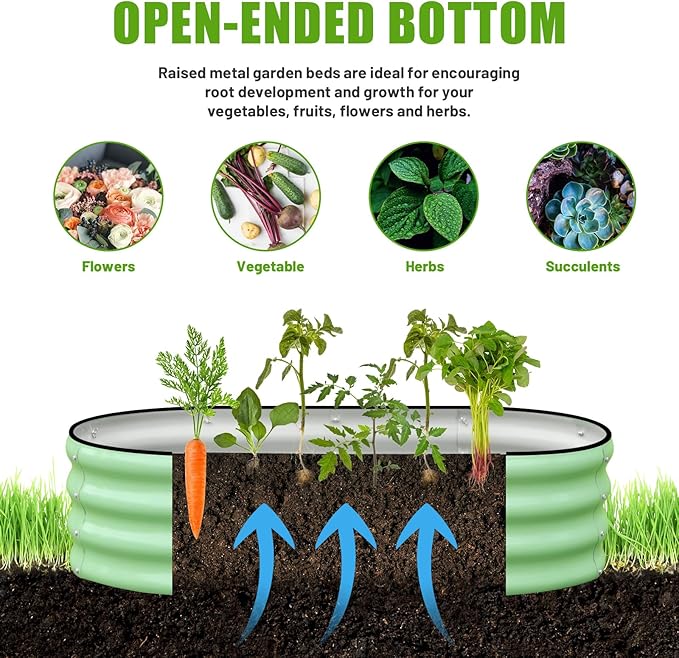 SnugNiture Galvanized Raised Garden Bed Outdoor - Image 4