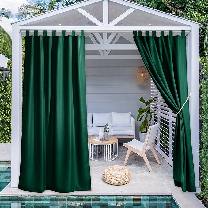 NICETOWN 2 Panels Outdoor Waterproof Curtains by NICETOWN