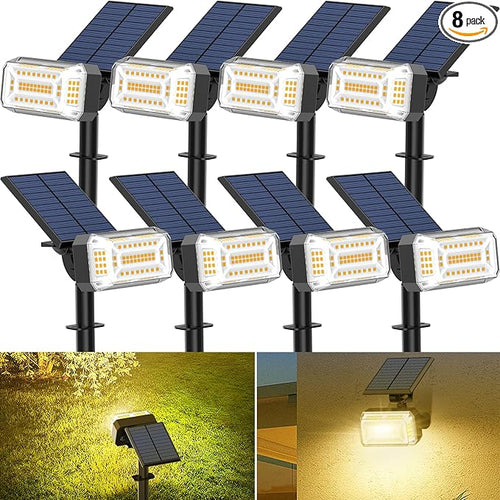 102 LED Solar Spot Lights Outdoor Waterproof IP65, Adjustable Landscape by WENATY