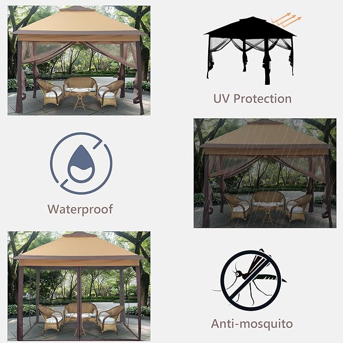 GDY 11x11 Pop Up Canopy Tent, Outdoor Canopy - Image 4