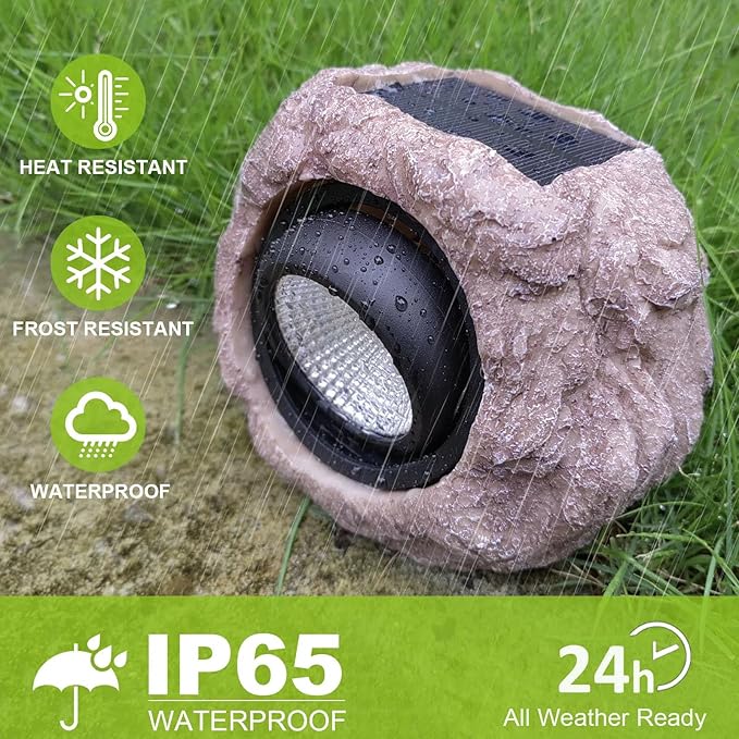 Outdoor Solar rock lights, IP65 Waterproof LED Super Bright spotlights - Image 7