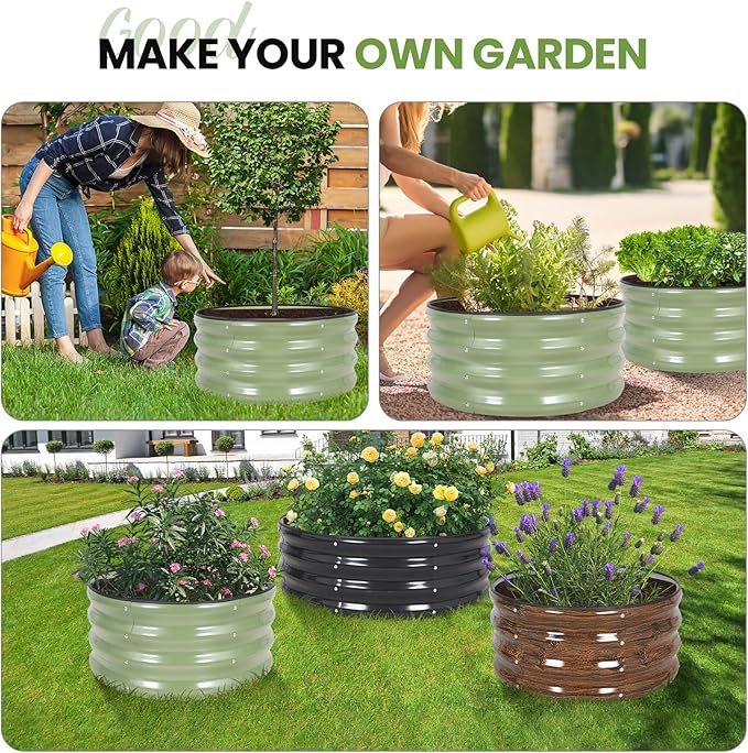 G GOOD GAIN Round Raised Garden Bed - Image 6