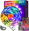 KSIPZE 96ft Led Strip Lights RGB Music Sync Color Changing Bluetooth Led Lights by KSIPZE