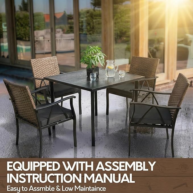 5-Piece Patio Dining Set for 4, Outdoor Dining Set - Image 7