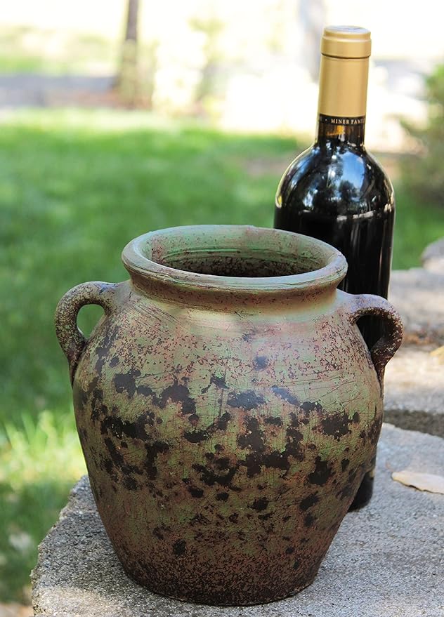 Egyptian Era Designed Earthen Ware Terra-Cotta Vessel/Planter - Image 7