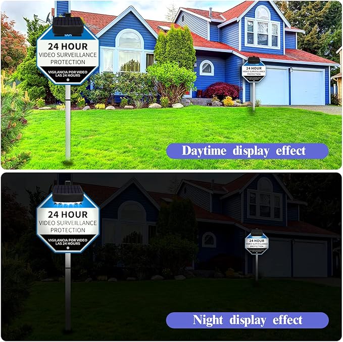 OOSSXX Solar Power Deck LED Light Clip-On Yard Security Sign Spotlight - Image 2