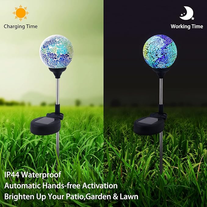 WNP Outdoor Mosaic Solar Light Stake Decor - Image 2
