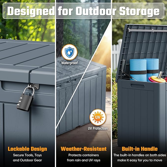 Greesum 110 Gallon Outdoor Storage Box - Image 2