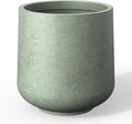 Kante 15.3" Dia Round Concrete Planter, Outdoor Indoor Large Plant Pots by Kante